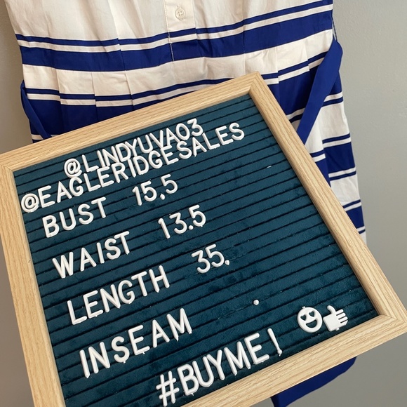 NWOT MILLY for DesigNation Striped Pleated Nautical Shirt Dress Size 6 - Picture 12 of 12